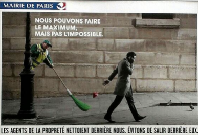 Mairie de Paris - Les agents de la propreté nettoient derière nous, évitons de salir derrière eux